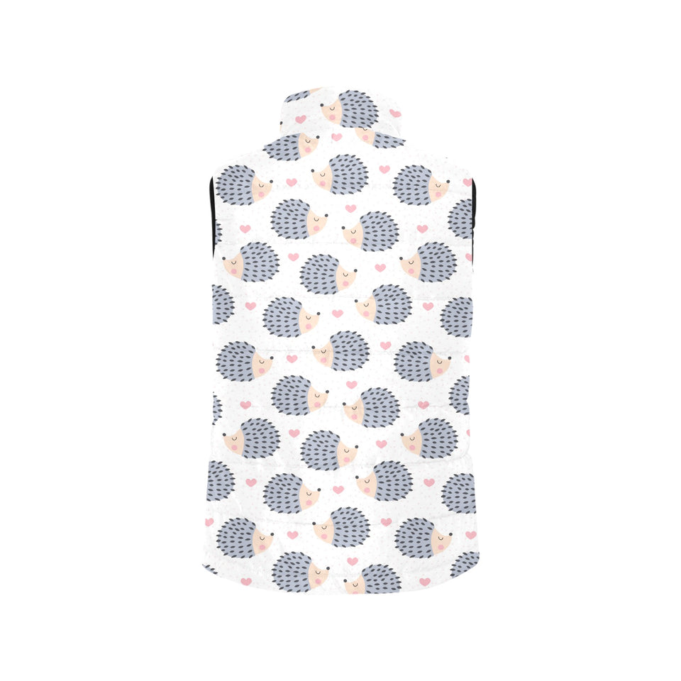 Hedgehog Pattern Print Design 04 Men's Padded Vest