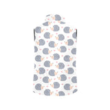 Hedgehog Pattern Print Design 04 Men's Padded Vest
