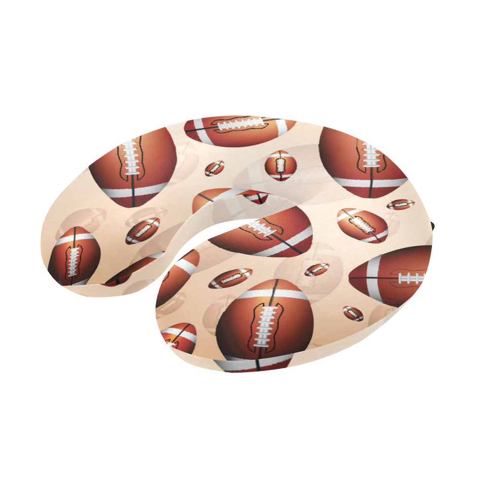 American football ball design pattern U-Shaped Travel Neck Pillow