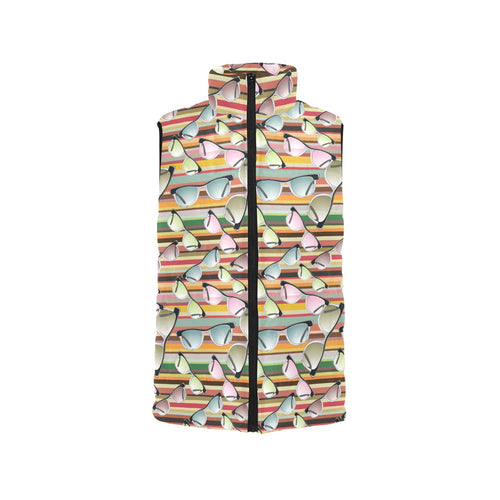 Sun Glasses Pattern Print Design 02 Men's Padded Vest