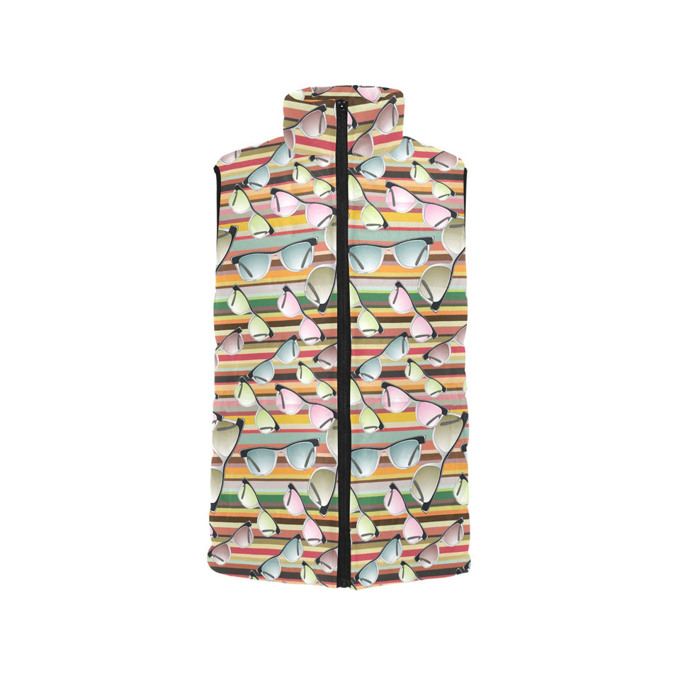 Sun Glasses Pattern Print Design 02 Men's Padded Vest