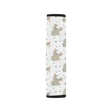 Cute Rhino pattern background Car Seat Belt Cover
