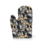 Billiard Ball Pattern Print Design 04 Heat Resistant Oven Mitts
