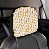 Golden Retriever Pattern Print Design 05 Car Headrest Cover