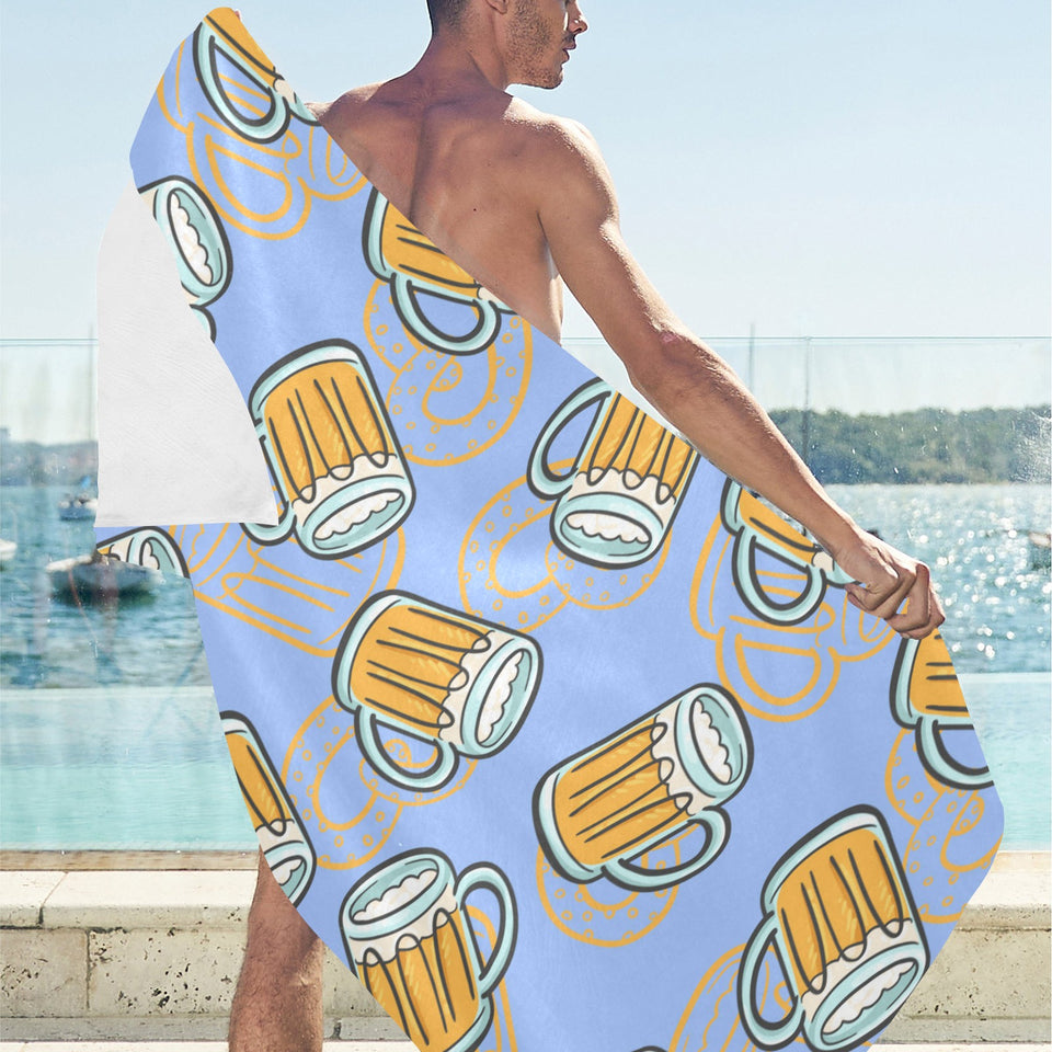 Beer pattern Beach Towel