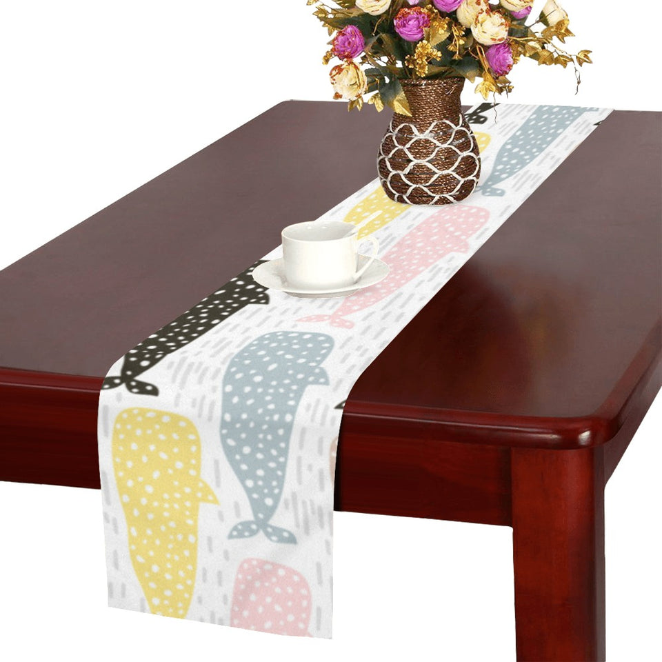 Whale dot pattern Table Runner