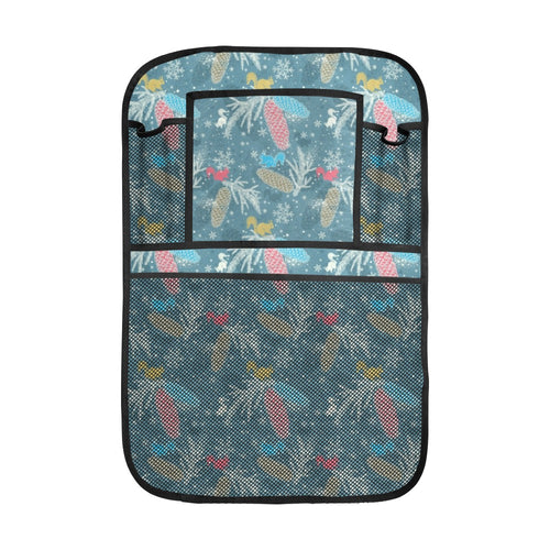 Squirrel Pattern Print Design 01 Car Seat Back Organizer