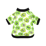 Watercolor kiwi pattern All Over Print Pet Dog Round Neck Fuzzy Shirt