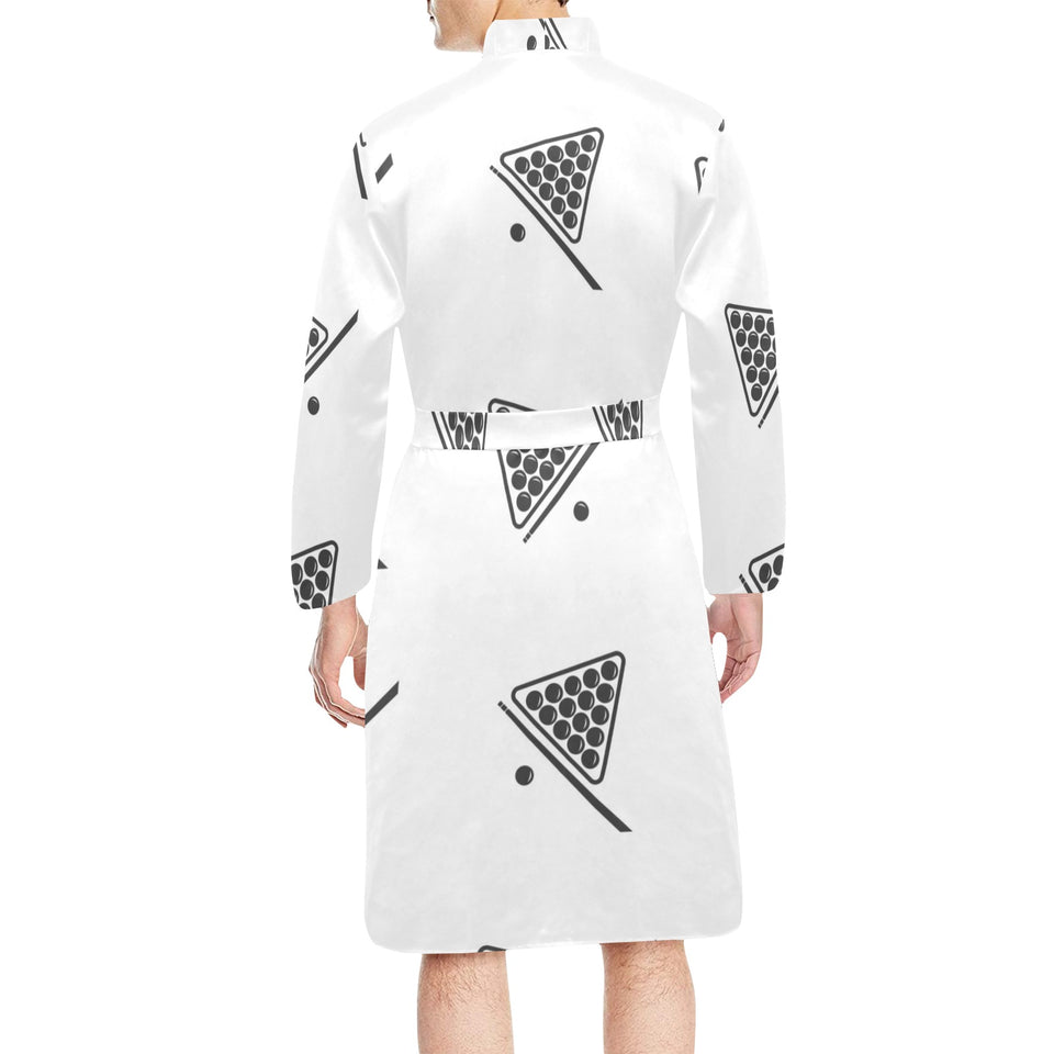 Billiard Ball Pattern Print Design 03 Men's Long Sleeve Belted Night Robe