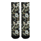 Japanese crane ornament elements Crew Socks
