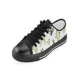 Cute cactus pattern Kids' Boys' Girls' Low Top Canvas Shoes Black