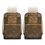 cacao beans tribal polynesian pattern background Car Seat Back Organizer