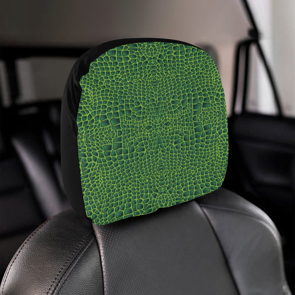 Crocodile Skin Printed Car Headrest Cover