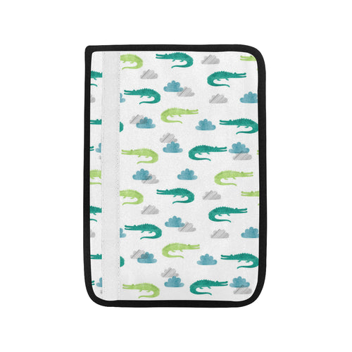 watercolor crocodile pattern Car Seat Belt Cover
