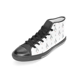 Penguin pattern Women's High Top Canvas Shoes Black