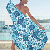 Hibiscus Pattern Print Design 03 Beach Towel