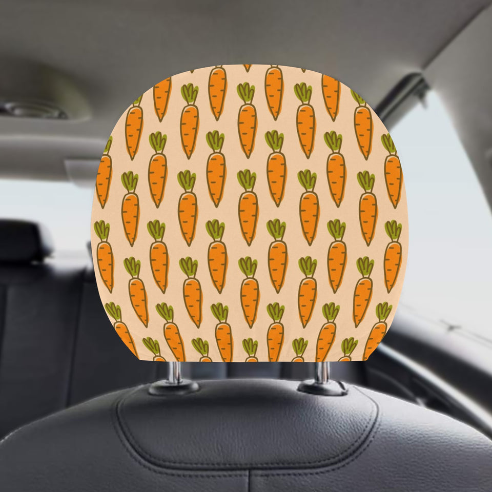 Carrot Pattern Print Design 04 Car Headrest Cover