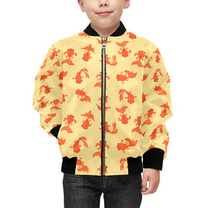 Goldfish Pattern Print Design 02 Kids' Boys' Girls' Bomber Jacket