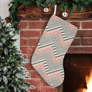 zigzag chevron striped pattern Christmas Stocking