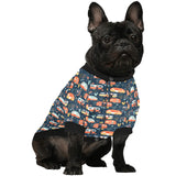 Camper Van Pattern Print Design 05 All Over Print Pet Dog Round Neck Fuzzy Shirt