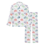 Hippopotamus Pattern Print Design 03 Men's Long Pajama Set