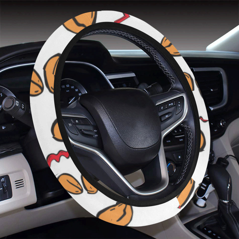 peanuts pattern background Car Steering Wheel Cover