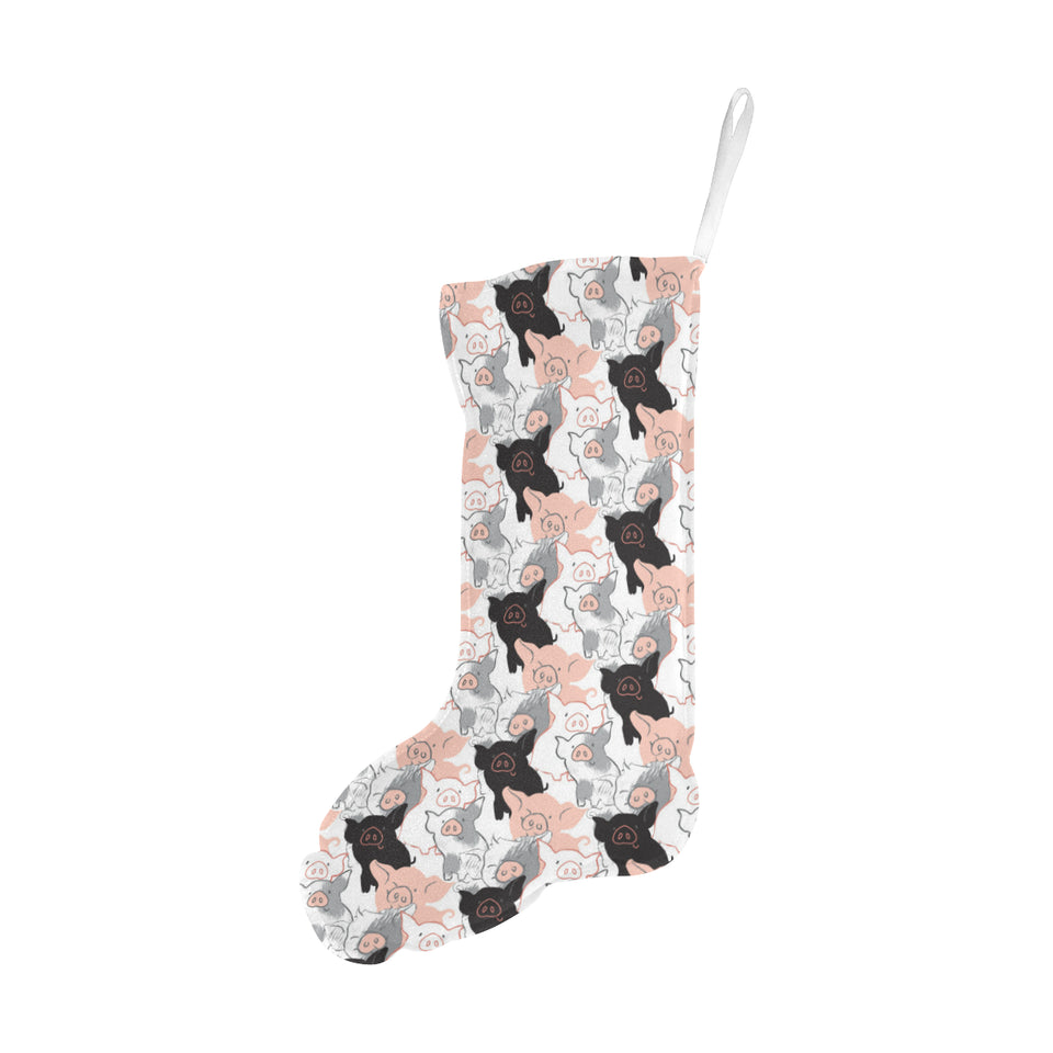 Pig Pattern Print Design 05 Christmas Stocking