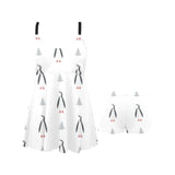 Penguin pattern Chest Sexy Pleated Two Piece Swim Dress