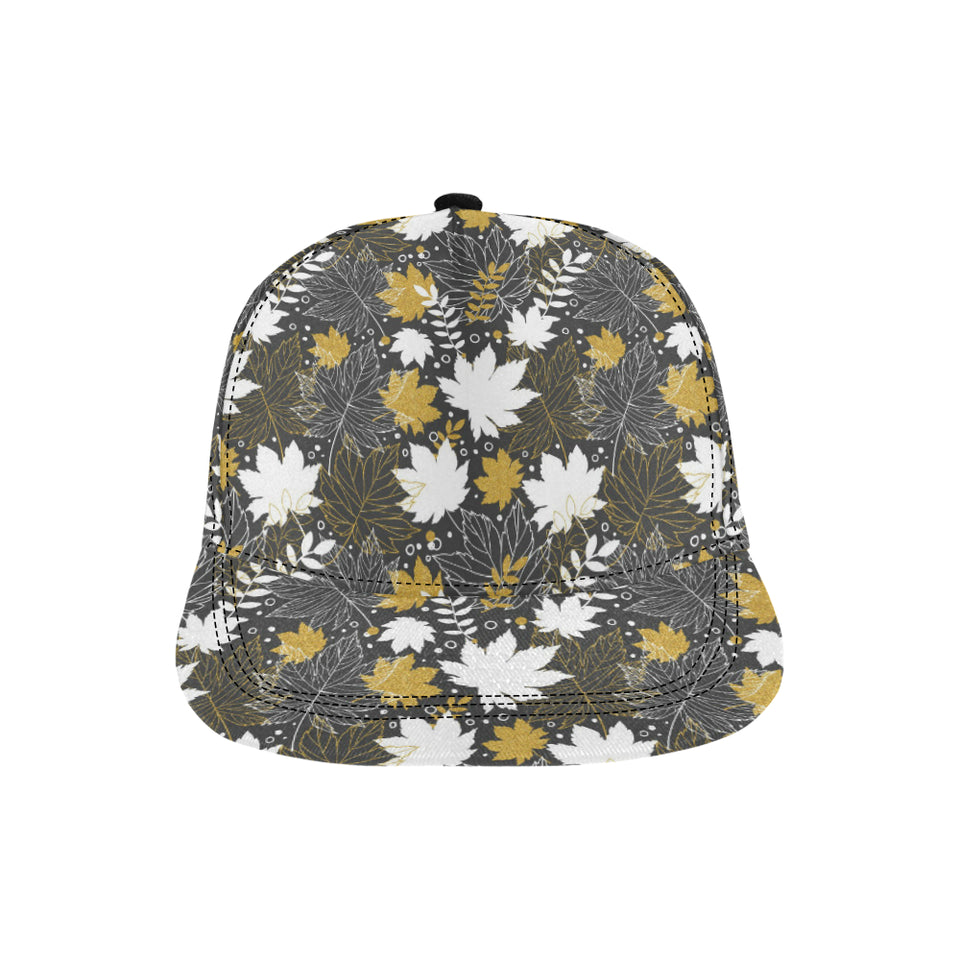 Beautiful gold autumn maple leaf pattern All Over Print Snapback Cap