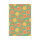 orange fruit pattern green background House Flag Garden Flag