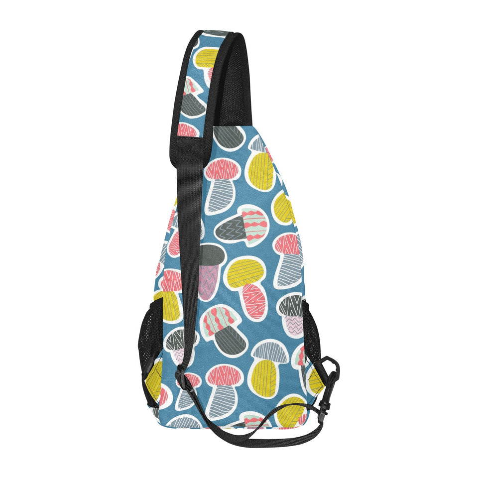 Colorful mushroom design pattern All Over Print Chest Bag