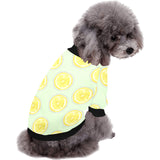 slice of lemon pattern All Over Print Pet Dog Round Neck Fuzzy Shirt