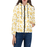 Potato Chips Pattern Print Design 03 Women's Padded Hooded Jacket