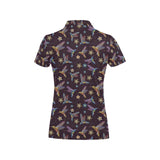 Hummingbird Pattern Print Design 04 Women's All Over Print Polo Shirt