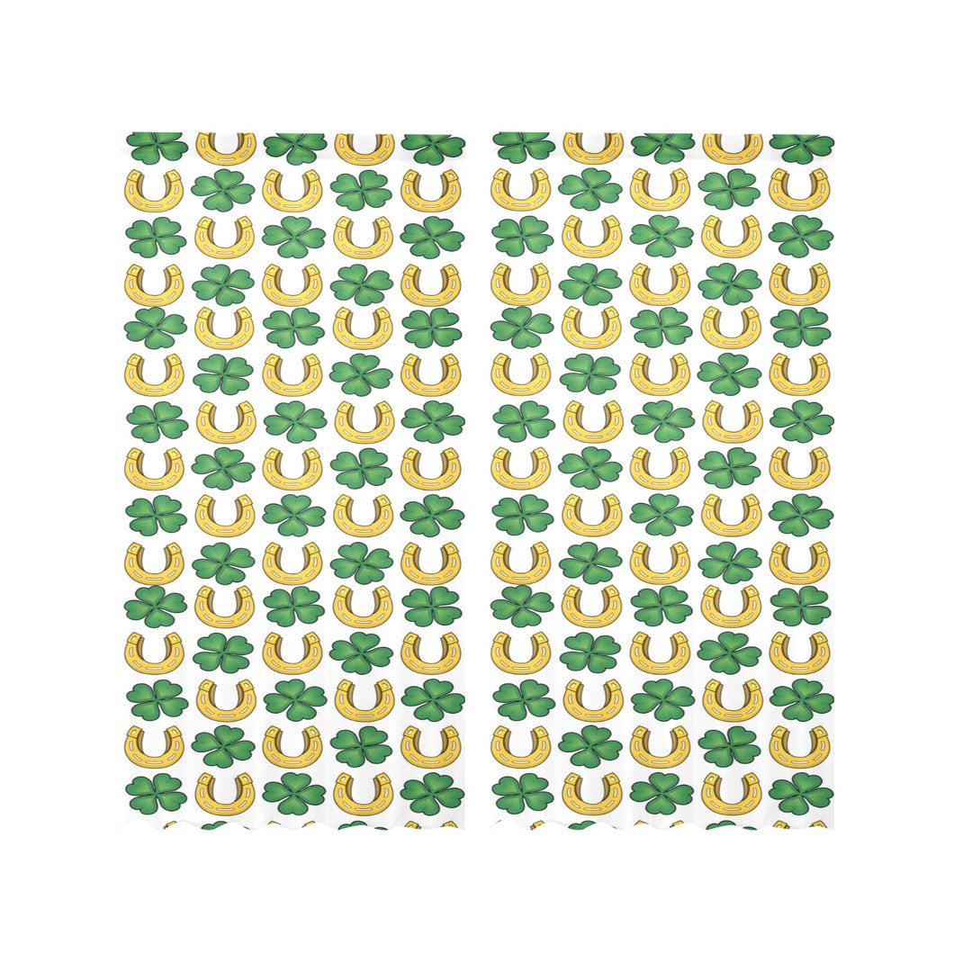 Horseshoes Pattern Print Design 04 Gauze Curtain