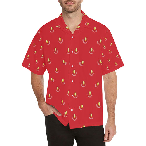 strawberry texture skin pattern Men's All Over Print Hawaiian Shirt