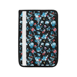Skull flower roses leave pattern Car Seat Belt Cover