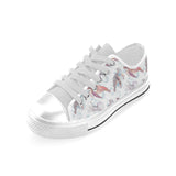 Watercolor sea turtle jellyfish pattern Men's Low Top Shoes White