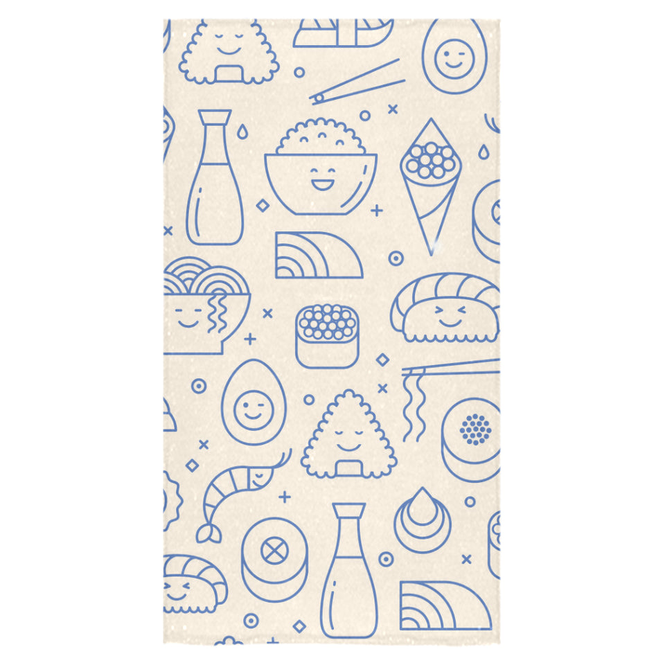 Cute sushi icon pattern Bath Towel