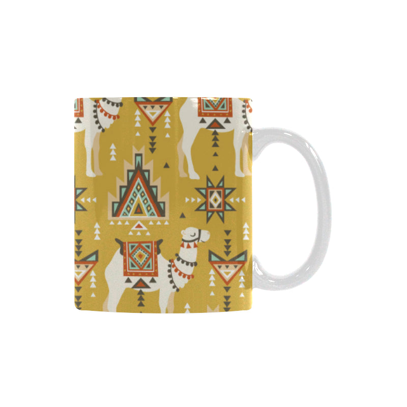 Camels ethnic motif pattern Classical White Mug (Fulfilled In US)