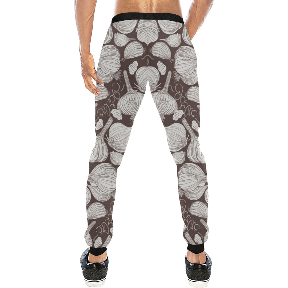 Garlic bulb dark background Unisex Casual Sweatpants