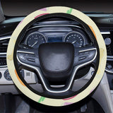 Onion garlic white red pattern Car Steering Wheel Cover