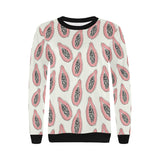 papaya pattern Women's Crew Neck Sweatshirt