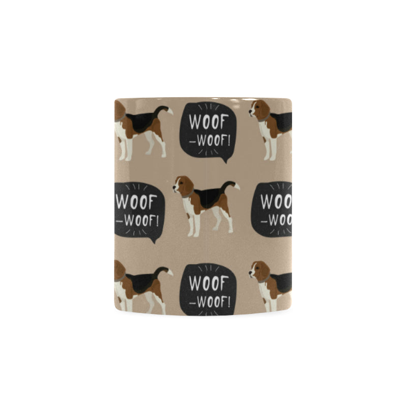 Beagle pattern Classical White Mug (Fulfilled In US)