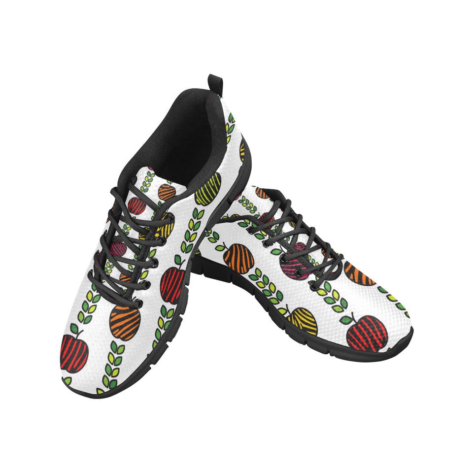 colorful apples leave zebra stripe Men's Sneaker Shoes