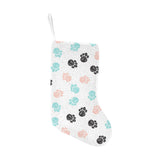Dog Paws Pattern Print Design 04 Christmas Stocking