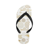 Beautiful gold japanese pattern Unisex Flip Flops