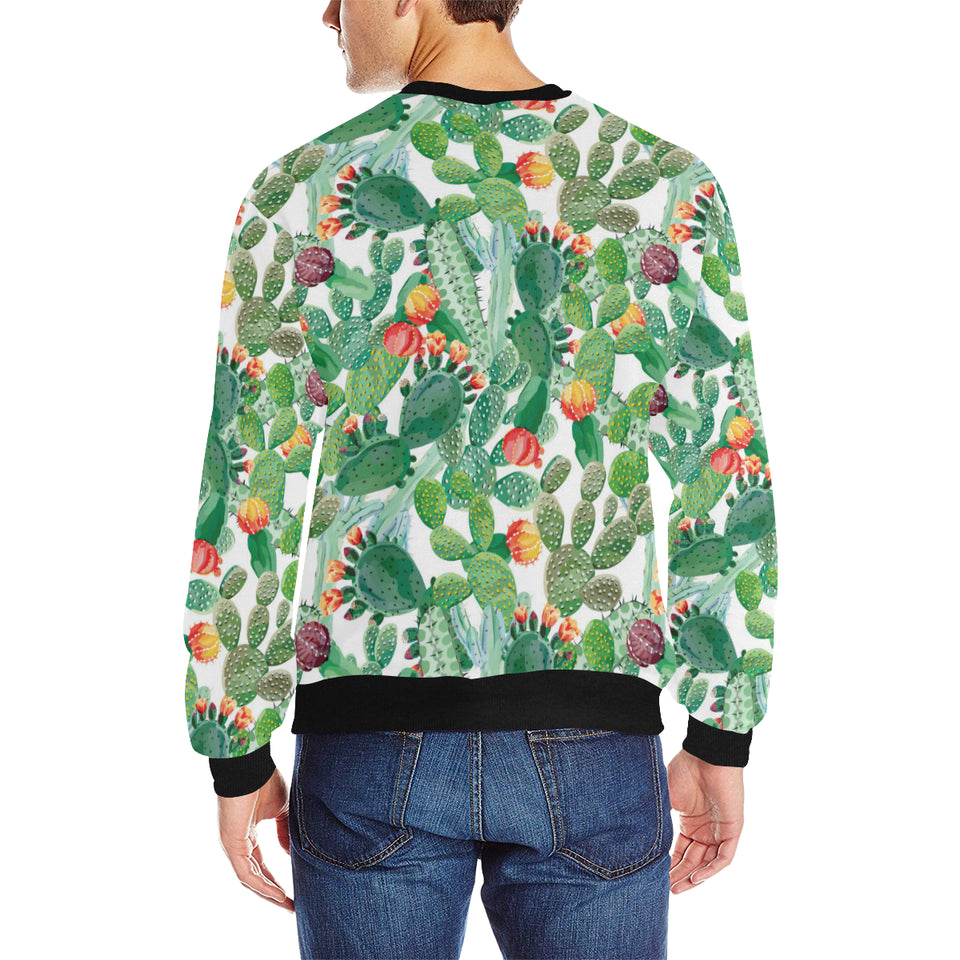 Cactus design pattern copy Men's Crew Neck Sweatshirt