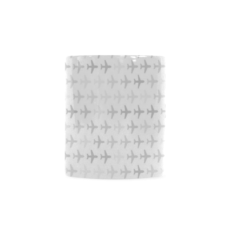 Airplane print pattern Classical White Mug (Fulfilled In US)