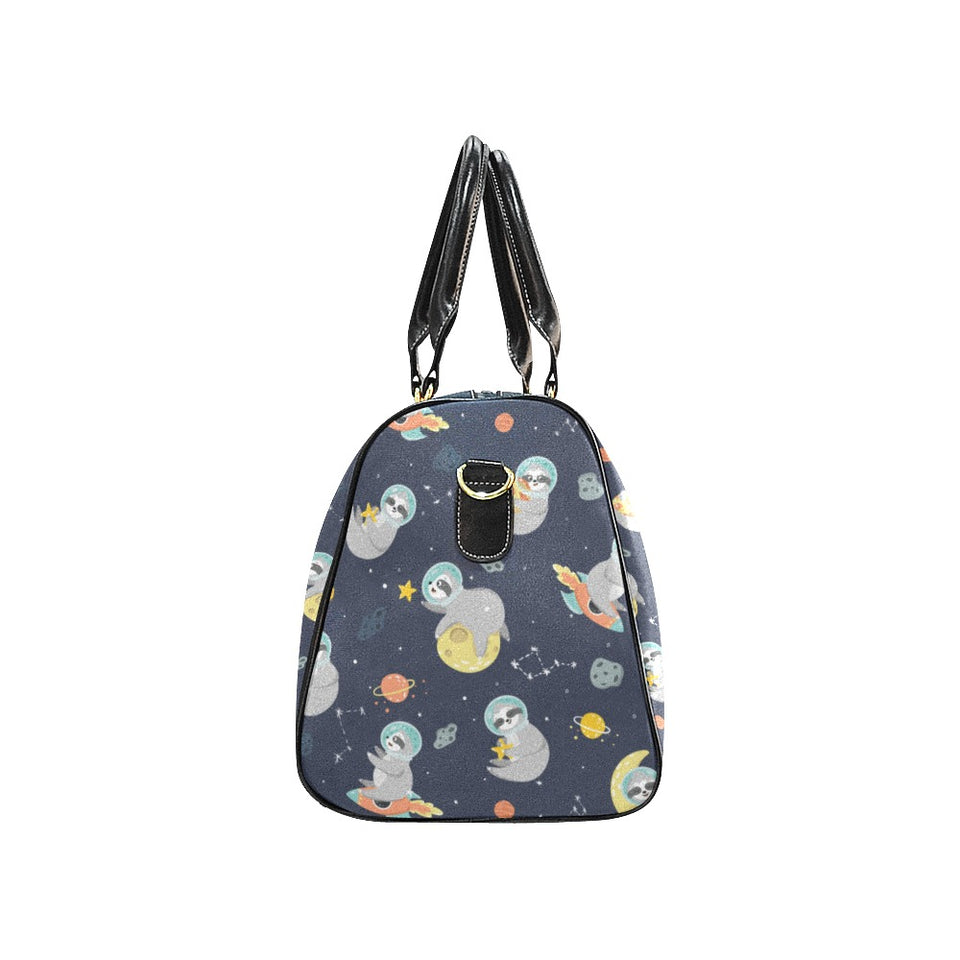 Cute sloth astronaut star planet rocket pattern Travel Bag